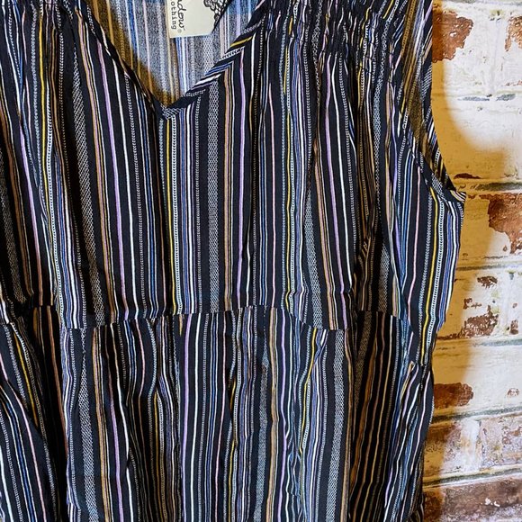 NWT Eyeshadow Striped Sleeveless Baby Doll Tank Blouse - Picture 7 of 12